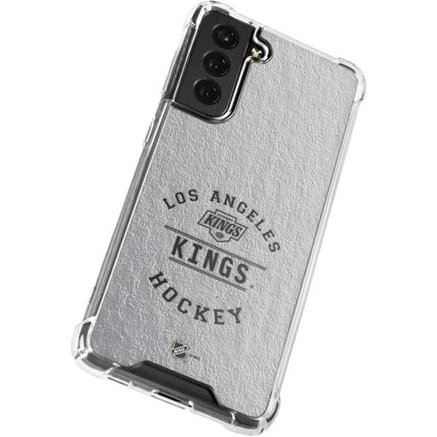 NHL Los Angeles Kings Black Text Galaxy S21 FE Clear Case